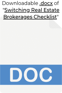 Downloadable doc Switching Real estate Brokerages Checklist